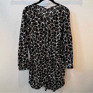 LOFT Petites Black and White Jumpsuit